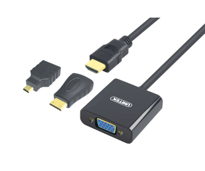 Przejściówka Unitek Adapter HDMI, mini HDMI, micro HDMI - VGA+audio